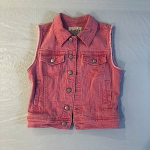 Pink Denim Vest